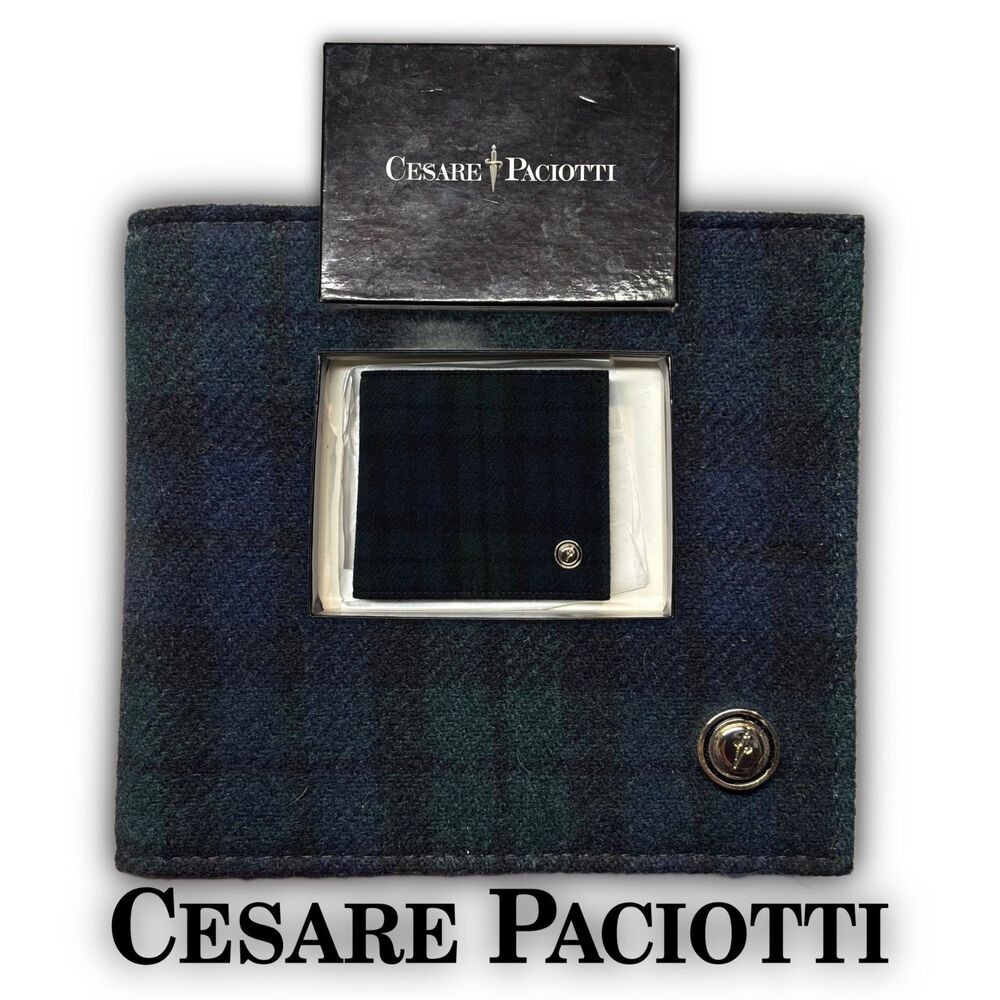 Cesare Paciotti Tartan Leather Bifold Wallet